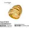 Anillos Creativos de Múltiples Capas Estilo Ins Europeo y Americano, Set de Anillos Geométricos Esmaltados Personalizados Transfronterizos, Acero Inoxidable Chapado en Oro Real de 18K