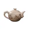 Tetera de Cerámica Gruesa, Juego de Té Kung Fu, Materia Prima de Arcilla, Tetera Cerámica para el Hogar, Tetera sin Asa, Accesorios de Juego de Té Individual Vintage