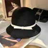Sombrero de Pescador de Fieltro de Lana Estilo Hepburn Francés para Mujer Otoño/Invierno Elegante de Alta Calidad Sombrero de Pescador Sombrero de Pescador Estilo Chanel