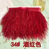 Borlas Decorativas de Pena DIY, Acabamento de Pena de Avestruz, Bainha de Vestido/Saia de Palco, Acessórios de Roupa, Renda, Tiras de Pena