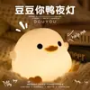 Luz de Noche de Silicona para Cachorro Recargable por USB Luz Suave Protectora de Ojos Lámpara para Alimentación de Bebé Luz de Ambiente para Mesita de Noche de Habitación Infantil