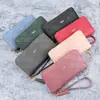 Cartera Larga Estilo Coreano para Mujer con Bolsillo para Teléfono Móvil Cartera Simple Bolso de Mano con Cremallera y Borla Larga para Mujer