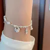 Colgante Amuleto de Calabaza de la Fortuna Gordita con Fragmentos de Plata, Pulsera DIY de Capas Estilo Ins para Niñas, Accesorios de Mano con Cuentas