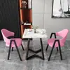 Mesa y sillas de reunión de estilo nórdico, moda italiana, lujo ligero; mesa de recepción y negociación de negocios de alta gama, mesa de ocio para patio