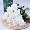 Artificial rosa hidratante sensação high-end única rosa mão segurando flor falsa casamento hotel casa decoração da sala de estar