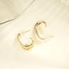 Pendientes de lujo ligeros con microincrustaciones geométricas y personalidad para niñas, de forma especial, de oro antiguo, fabricantes al por mayor, joyería Yiwu Joker