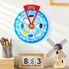 Tablero giratorio de fieltro en inglés, materiales didácticos divertidos para educación infantil, accesorios y juguetes interactivos para el aula para maestros