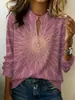 Ropa de mujer transfronteriza europea y americana, camisas orientadas a la exportación, Amazon, holgada, casual, estampada