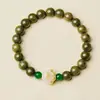 Pulsera de Sándalo Verde, Pulsera de Madera de Sándalo Natural, Artículo Cultural con Múltiples Cuentas, Regalo para Atracciones Turísticas, Mayoreo
