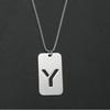 Nombre Inglés Alfanumérico Hueco Placa Militar Placa de Identificación Collar Colgante para Hombre Simple Colgante Individual para Hombres y Mujeres Pareja