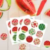 Hk093-T Pegatinas Redondas Decorativas de Sandía, Pegatinas Selladoras Autoadhesivas para Sobres de Tarjetas de Felicitación, Pegatinas Decorativas de Frutas de Verano