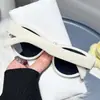 Gafas de Sol Retro Ojo de Gato para Mujer Cara Cuadrada Marco Grande Adelgazantes Nuevas de Alto Nivel Sin Marco Anti-UV