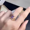 Suministro Transfronterizo de Anillos de Tanzanita Natural S925 5X7Mm Joyería Pulseras Accesorios para Mujer Fábrica Venta al por Mayor