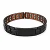 Estilo Popular Europeo y Americano Hebilla de Correa de Reloj con Patrón de Escudo de Cobre Rojo Antiguo Tres Filas de Imanes Pulsera Versión Ancha Retro Patrón de Escamas de Pez Pulsera Venta al por Mayor