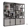 Divisória de Sala de Estar Estante de Livros Combinação Simples de Ferro de Piso Rack de Armazenamento Estante de Livros de Escritório Armário de Armazenamento de Entrada