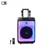 Altavoz Portátil de Comercio Exterior de 15 pulgadas con Micrófono, Altavoz para Exteriores para Baile en Plaza, Altavoz Bluetooth Inalámbrico de Alta Potencia