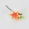 Flor artificial de lirio de 3 cabezas, tacto real, para película corta, decoración de hogar, boda, oficina, arreglo floral, flor artificial al por mayor
