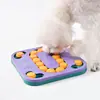 Juguete de Plato de Comida Lenta para Mascotas Juguete para Mascotas Pista Cuadrada Caja de Comida Multifuncional Plato Educativo de Alimentación para Mascotas