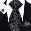 Conjunto de Tres Piezas para Hombre: Corbata, Pañuelo Cuadrado, Gemelos, 8 cm, Patrón Retro Formal de Negocios, Corbata para Traje de Novio