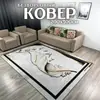 Alfombra para sala de estar estilo nórdico, resistente a la suciedad, resistente al desgaste, alfombra de terciopelo de cristal, área grande de cobertura total, alfombra para sofá y mesa de centro del hogar