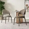 Taburete con respaldo de lujo ligero, silla de comedor simple y moderna, mesa y silla de restaurante estilo italiano, silla cómoda para reuniones en casa/hotel, metal