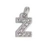 [Procesamiento Personalizado] Colgante de Acero Inoxidable con Incrustaciones de Diamantes de 26 Letras Estilo Europeo y Americano Transfronterizo para Collar y Pendientes DIY Accesorios Hechos a Mano