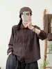 Camisa de franela a cuadros de doble hilo para mujer, novedad otoño 2026, cárdigan tipo camisa holgado de cuello camisero, de un solo botón, transfronterizo