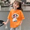Camisetas de Manga Corta de Moda para Niñas Ropa de Verano 2026 Estilo Nuevo Algodón Puro Tops para Niños Pequeños y Medianos y Bebés Ropa Delgada de Verano