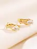 Pendientes cruzados Shein nuevos de cristal color rojo granate ovalado con detalles en dorado champagne para mujer, accesorios de moda elegantes y sencillos