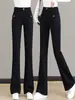 Nuevos Jeans Acampanados de Primavera 2026 para Mujer, de Moda para Verano, de Cintura Alta, Retro, Alta Elasticidad, Adelgazantes, Casuales, Pantalones Acampanados