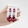 Brincos de Liga Niche High-End Brincos com Pino de Prata para Mulheres Versátil Acessível Moda de Luxo Brincos Elegantes de Diamante para Casamento para Mulheres