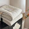 Colcha de Algodón Tejido Estilo Coreano con Flores Pequeñas para Primavera y Otoño, Lavable a Máquina, Colcha para Todas las Estaciones, Engrosada para Habitaciones Calefactadas, Estilo Japonés de Dibujos Animados para Otoño e Invierno