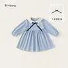 Coleção de Vestidos de Primavera e Outono para MeninasVestido Doce com Babados e Manga Longa para Meninas Roupas Infantis Youbao