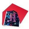 Tarjeta de Cumpleaños Feliz de Neón Nueva y Creativa Transfronteriza Set de Sobres Tarjeta de Cumpleaños Más Vendida en Amazon Temu Venta al por Mayor