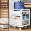 Estante de almacenamiento para mochilas escolares con ruedas, carrito de escritorio móvil para el hogar, estantería para colocar libros, estantería de almacenamiento, armario de almacenamiento