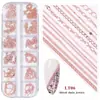 Accesorios Transfronterizos para Uñas Nuevas Cadena Pequeña Estilo Ins 12 Estilos en Caja Oro y Plata Pegatinas Decorativas para Uñas DIY Cadena Metálica