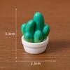 Adornos de micropaisaje, simulación de planta, cactus, carnosos, en macetas, de resina, pequeños adornos, decoración de escritorio para casa de muñecas, accesorios
