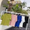 Traje de verano fino con estampado de hojas de arena, talla grande, manga corta, pantalones cortos, traje informal, holgado, ajustado, Chiba, para casa, dos piezas para mujer