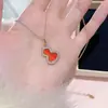 Nuevo Collar de Calabaza Naranja Estilo Chino Lujo Ligero Nicho Sentido de Alta Gama Cadena para Clavícula Exquisito Temperamento Collar Versátil