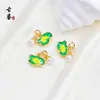 Colgante de Calabaza Hoja de Loto Perla Esmalte Cloisonné para Pulsera Collar Cadena Accesorios de Joyería Accesorios de Joyería que Conservan el Color