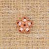 Chapado de cobre DIY oro de 18 quilates diamante hueco flor de cinco pétalos Cuentas tope de flor