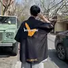 Nova Camisa de Manga Curta Cor Sólida Japonesa de Verão Masculina Solta Tendência Marca Fina Roupa de Trabalho Retrô Para Casais Camisa de Cinco Pontos Tendência