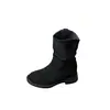 Botines cortos para mujer, tacón grueso, a media pantorrilla, botas de tacón de bloque, nueva colección de verano 2026 para mujer, otoño, estilo Maillard, botas de vaquero occidentales, botas Martin