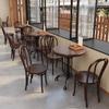Mesa y silla de restaurante occidental Cafetería Tienda de té con leche Sofá con asiento de tarjeta Mesa y silla Combinación de mesa y silla de restaurante de hotel de estilo antiguo medio