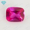 Huagang gem gordo retangular 3 # corindo vermelho pedra nua atacado travesseiro - em forma de fundo pontiagudo Não. 3 rubi sintético de aço vermelho