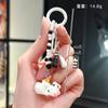 Chaveiro Vaca Desenho Animado Fofo Original Ins Pingente Presente Personalidade Doce Estudante Mochila Escolar Sino Enfeites Pendurados