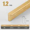 Armario de Aleación de Aluminio Negro Nuevo Manija Extra Larga Cajón Puerta de Armario Gabinete Arco Dorado Moderno Manija Simple