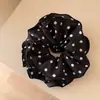 Textura de Alta Qualidade Cetim Auricularia Renda Círculo Intestinal Elástico de Cabelo Ponto Ondulado Acessório de Cabeça Elástico de Cabelo Acessórios de Cabelo Flor de Destaque Acessórios de Cabelo