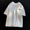 Camiseta Masculina Simples Solta Oversize Meia-Manga Redonda Tendência Waffle Transfronteiriça