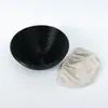 Cesta de fermentación de pan de imitación ratán de color oscuro, cesta de fermentación tejida de PP de grado alimenticio para panaderías, herramienta grande para hornear comercial